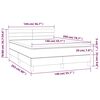 vidaXL Boxspring met matras en LED stof lichtgrijs 140x200 cm