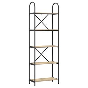 vidaXL Boekenkast 5-laags 60 x 30 x 183 cm Bewerkt hout Sonoma Eiken