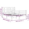 vidaXL Bedframe met hoofdbord massief hout wit 140x200 cm
