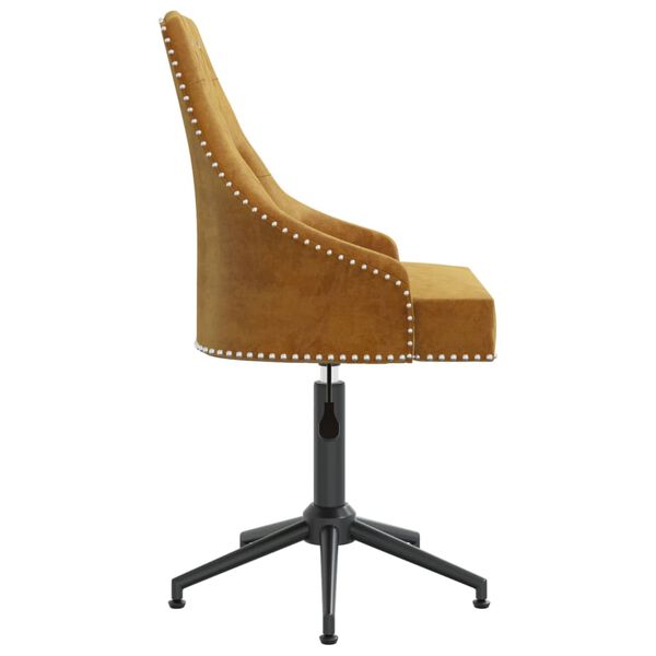 vidaXL Eetkamerstoelen draaibaar 2 st fluweel bruin