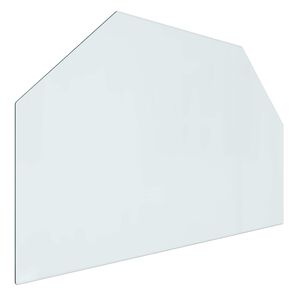 vidaXL Vuurplaats Glazen Plaat Doorzichtig 80 x 50 cm Glas