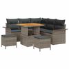 vidaXL Tuin Sofa Set 8 pcs Grijs poly rattan
