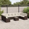 vidaXL Tuin Sofa Set Bruin poly rattan