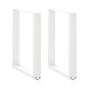 vidaXL Eettafelpoten 2 st U-vormig 60x(72-73) cm staal wit