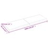 vidaXL Tafelblad natuurlijke rand 160x50x(2-6) cm eikenhout lichtbruin