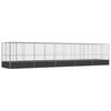 vidaXL Voli&egrave;re met verlengstuk 1039x207x212 m staal zilverkleurig