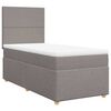 vidaXL Boxspring met matras stof taupe 90x190 cm