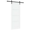 vidaXL Schuifdeur 83 x 211 cm Bewerkt hout Wit en zwart
