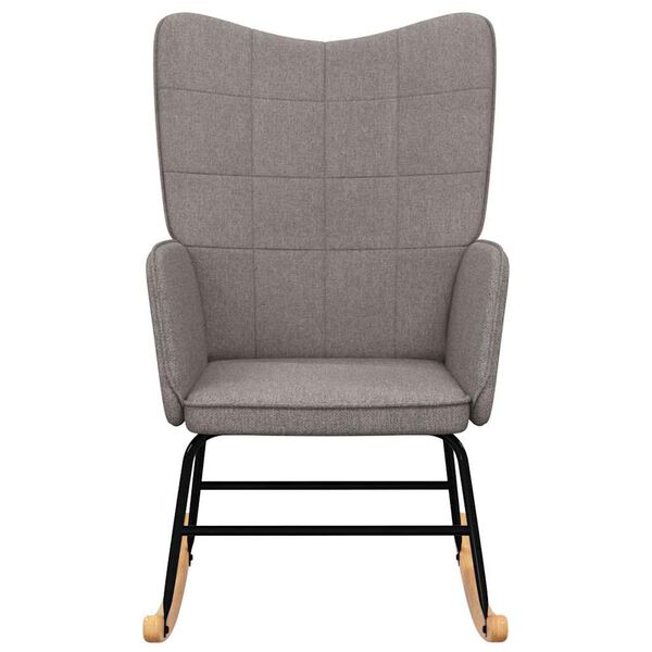 vidaXL Schommelstoel stof taupe