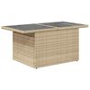 vidaXL 8-delige Loungeset met kussens poly rattan beige