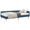 vidaXL Hoekbedframe met Matras 2 st Blauw 80 x 200 cm Stof