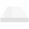 vidaXL Wandschappen zwevend 2 st 80x23,5x3,8 cm MDF wit