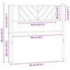 vidaXL Vervangend hoofdbord 90 cm metaal wit