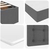 vidaXL Opslag bed met matras met matras Donkergrijs 120 x 190 cm Stof