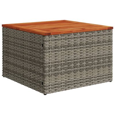 vidaXL 14-delige Loungeset met kussens poly rattan grijs