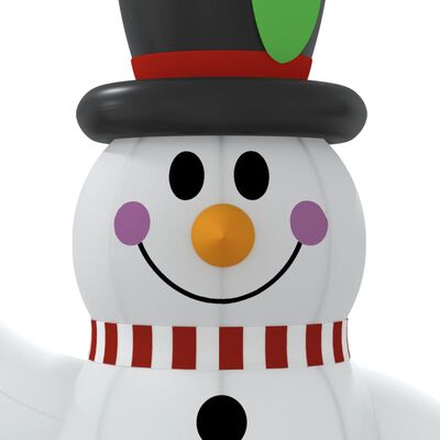vidaXL Sneeuwpop opblaasbaar met LED's 300 cm