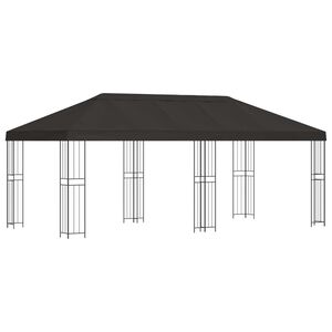 vidaXL Tuinprieel 6 x 3 m Antraciet Polyester en staal 190 gsm