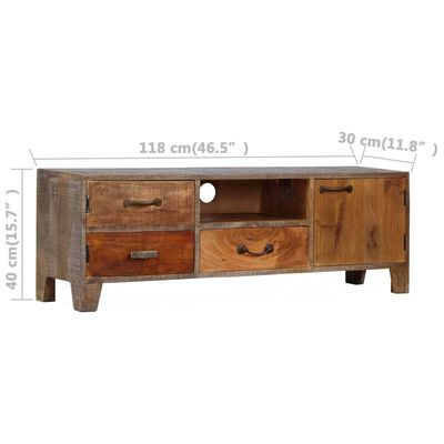 vidaXL Tv-meubel vintage 118x30x40 cm massief hout