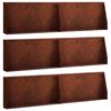 vidaXL Keerwand 6 st 80 x 12 x 50 cm weervast staal Roestkleurig