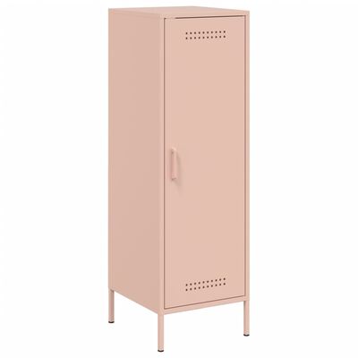 vidaXL Hoge kast 36x39x113 cm staal roze