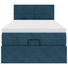vidaXL Ottoman bed met matras en LED's 90x200cm fluweel donkerblauw