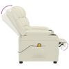 vidaXL Massagestoel kunstleer crèmekleurig
