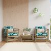 vidaXL Tuinstoelen 2 st met kussens ge&iuml;mpregneerd grenenhout