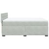 vidaXL Boxspring met matras fluweel lichtgrijs 140x200 cm
