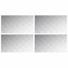 vidaXL Trap Tread 4 st 90 x 50 cm Zilver Aluminium Rechthoekig