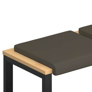 vidaXL Bankkussen 4 st Kunstleer Grijs Diepte 35 cm