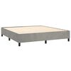 vidaXL Boxspring met matras fluweel lichtgrijs 180x200 cm