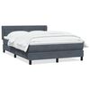 vidaXL Boxspring met matras fluweel donkergrijs 160x210 cm
