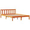 vidaXL Bedframe met hoofdbord massief grenenhout wasbruin 150x200 cm