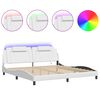 vidaXL Bedframe "Viana" met LED zonder matras wit 200x200 cm