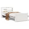 vidaXL Bedframe met hoofdeinde zonder matras 90x200 cm wit