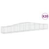 vidaXL Schanskorven 20 st gewelfd 400x50x40/60 cm gegalvaniseerd ijzer