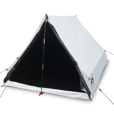 vidaXL Tent A-frame 2-persoons waterdicht verduisterend stof wit