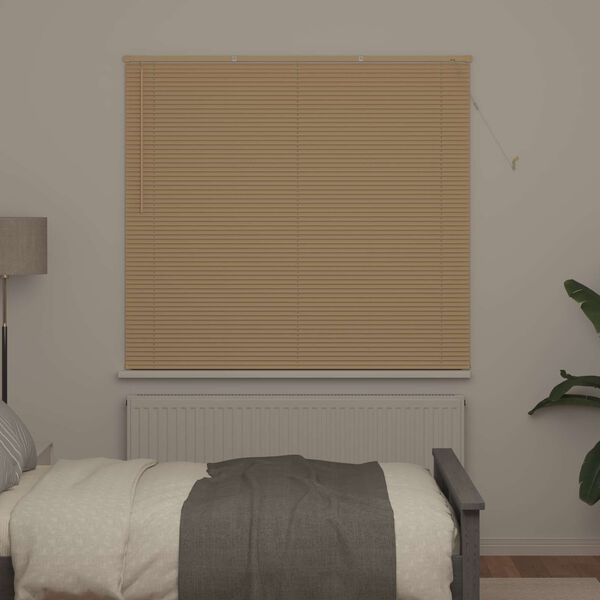 vidaXL Venetiaanse Blind Lichtbruin met Patroon 150 x 160 cm PVC