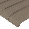vidaXL Hoofdbord met randen 147x16x118/128 cm stof taupe