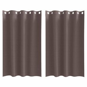 vidaXL Zwart-out Gordijnen met Ringen 2 st Donkerbruin 175 x 140 cm