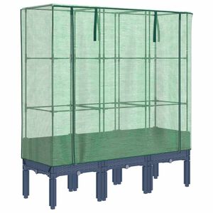 vidaXL Plantenbak verhoogd met kashoes 120x40x140 cm rattanlook