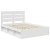 vidaXL Bedframe met hoofdeinde Wit 150 x 200 cm Massief grenenhout