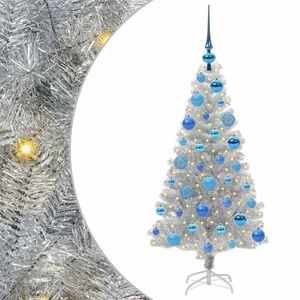 vidaXL Kerstboom Zilver 120 cm PET