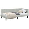 vidaXL Hoekbedframe Lichtgrijs 90 x 200 cm Fluweel