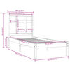 vidaXL Bedframe massief hout 75x190 cm