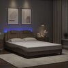 vidaXL Bedframe "Viana" met LED zonder matras cappuccino 140x200 cm
