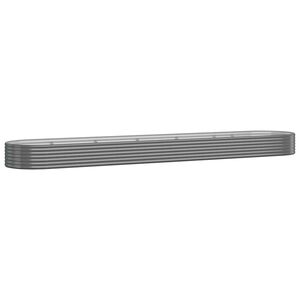 vidaXL Plantenbak 507x100x36 cm gegalvaniseerd staal grijs