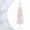 vidaXL Smalle kunstkerstboom met kerstballen 150 cm 150 LED's Warmwit