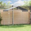 vidaXL Hondenkennel met dak 3x1,5x2,5 m gegalvaniseerd staal zilver
