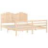 vidaXL Bedframe met hoofdbord massief hout